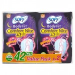 Sofy Body Fit Comfort Nite Wing 42cm 2 x 8 Pads